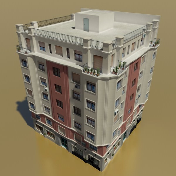 Building apartment - apartment 3D model_3