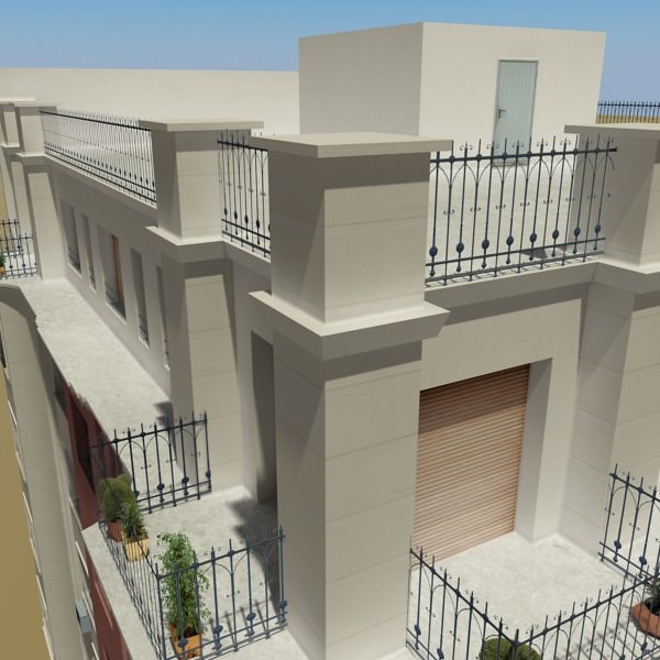 Building apartment - apartment 3D model_9