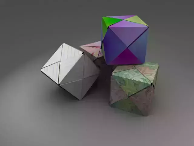 Origami Box Low-poly 3D model