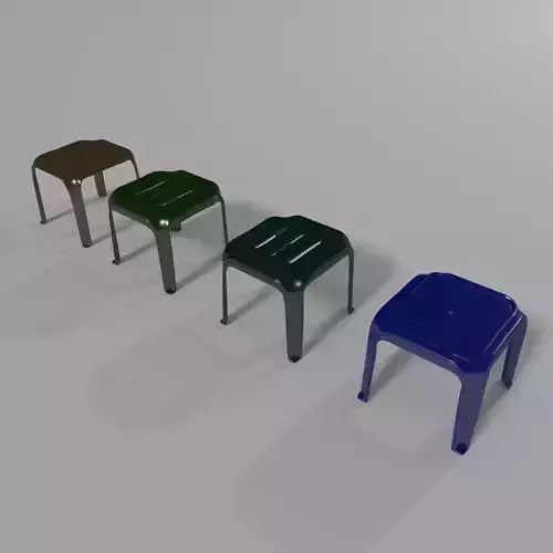 Plastic Stools Collection 3D model Plastic Stools Collection 3D model