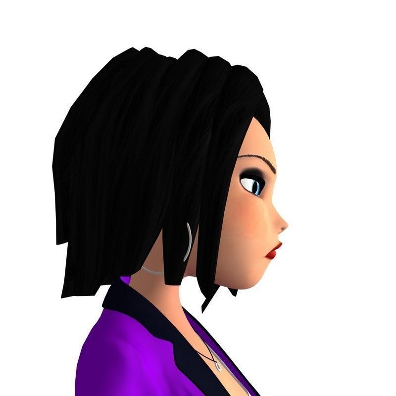 Cartoon Woman 3D model_8