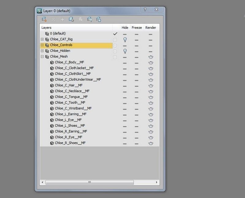 Cartoon Woman 3D model_15