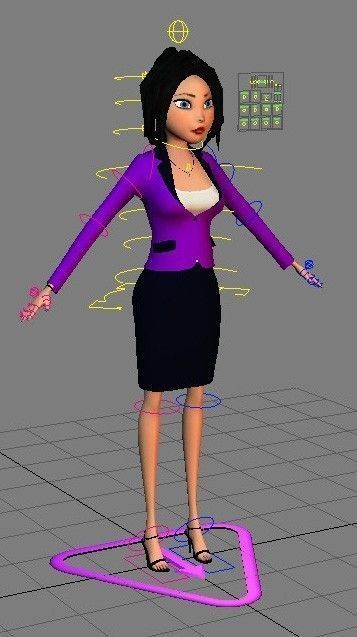 Cartoon Woman 3D model_28