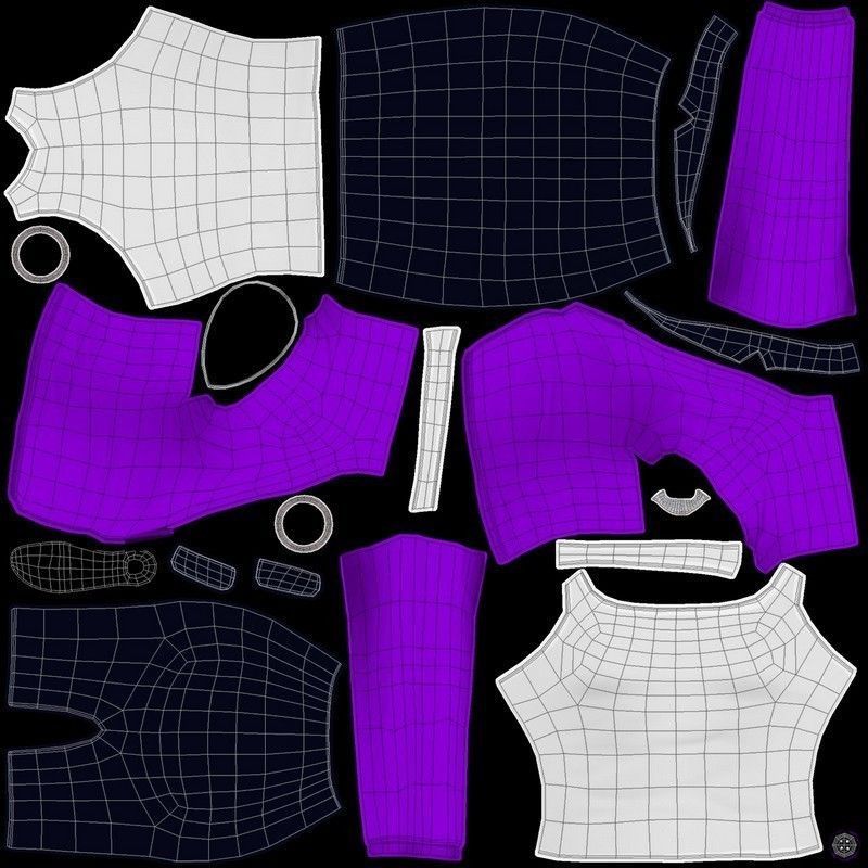 Cartoon Woman 3D model_14