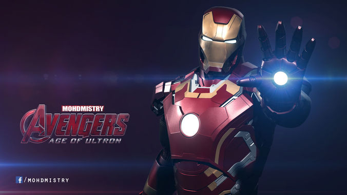 Iron Man - Avengers Age Of Ultron mark 43 - Rigged -