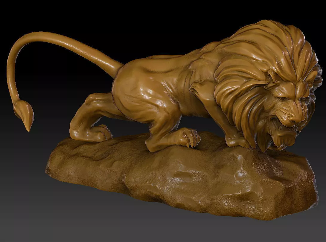 Lion Sculpture Model 3D print model