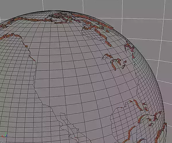   Earth 3D Model Globe illustration Low-poly 3D model