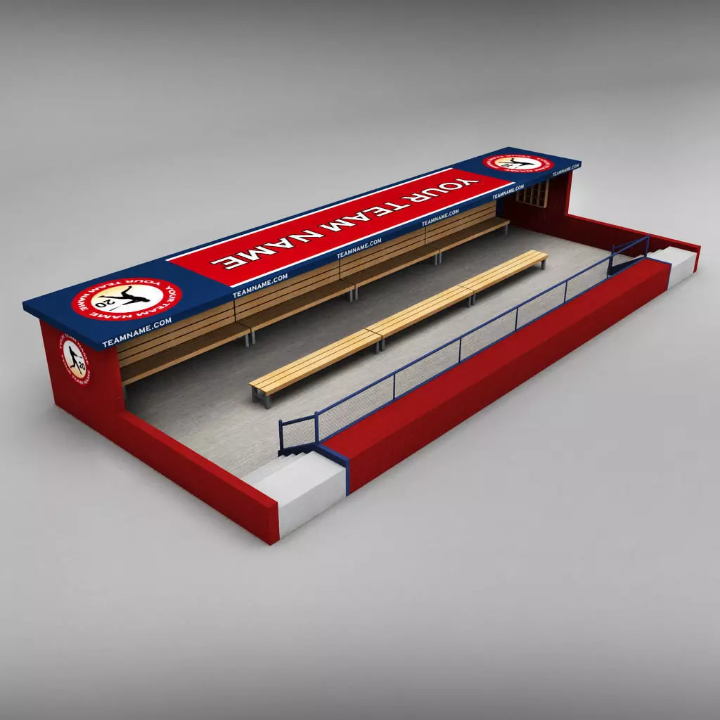 Baseball stadium dugout 3D model