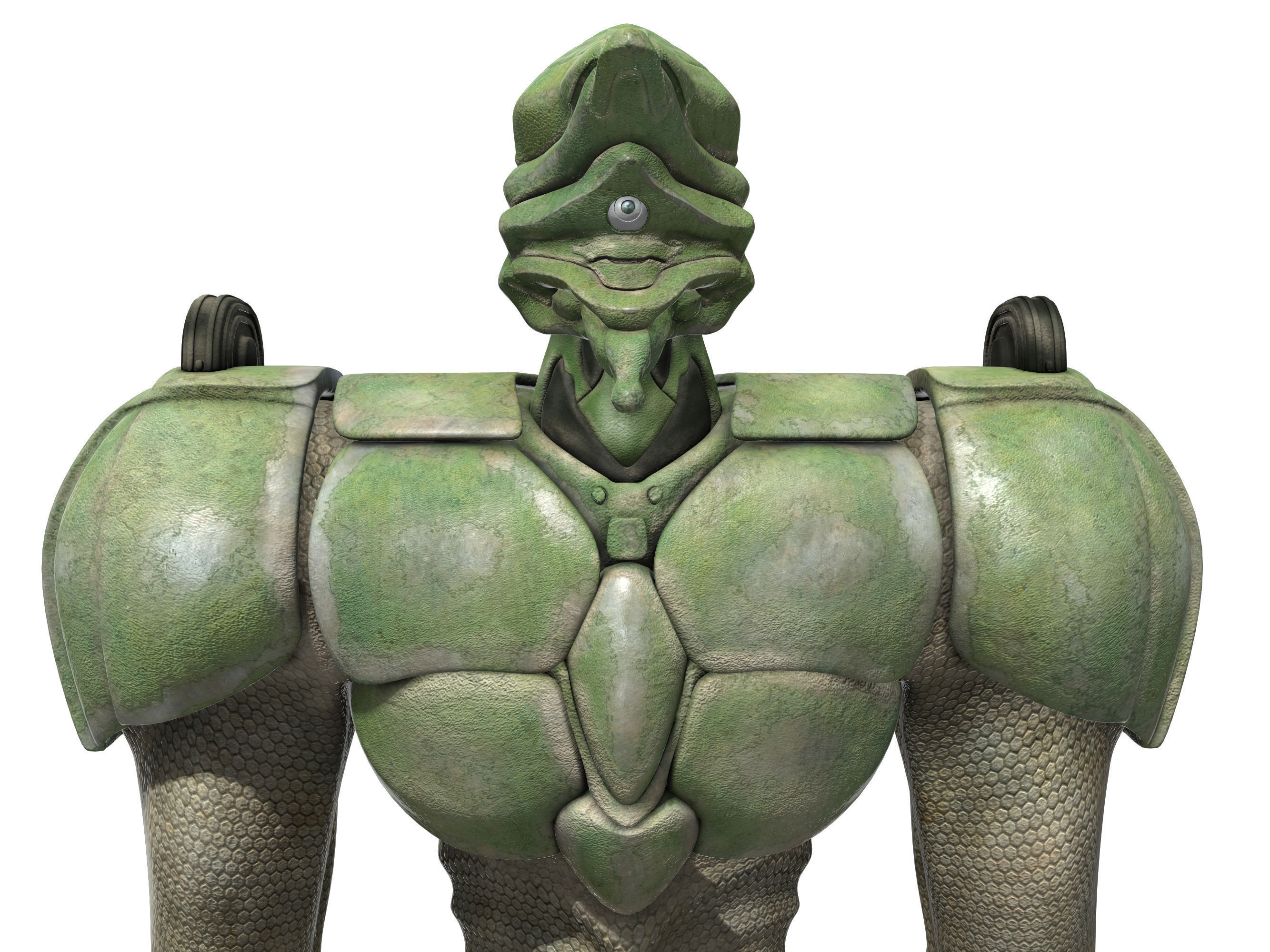 Battle extraterrestrial cyborg animated Low-poly 3D model_10