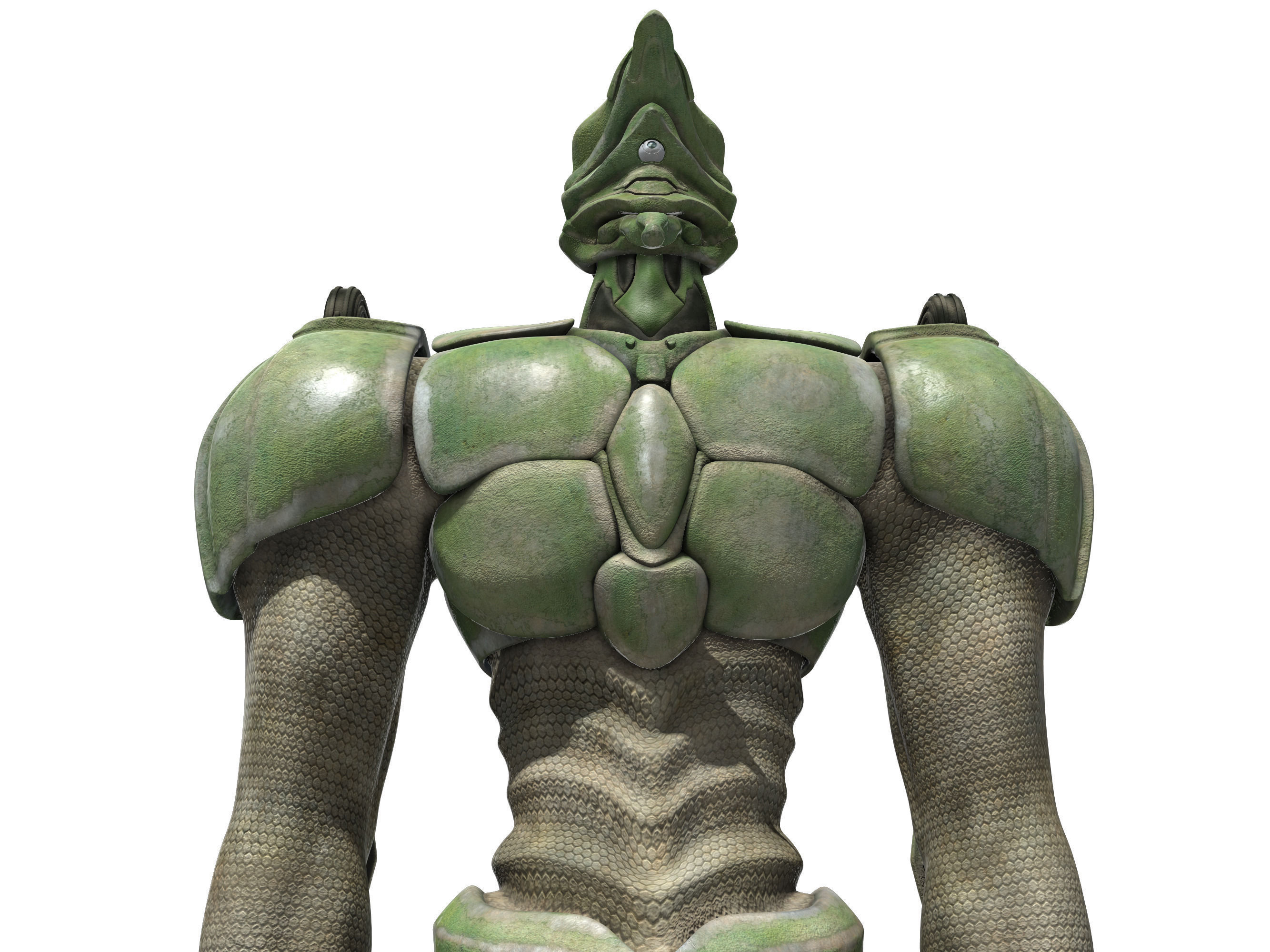 Battle extraterrestrial cyborg animated Low-poly 3D model_12