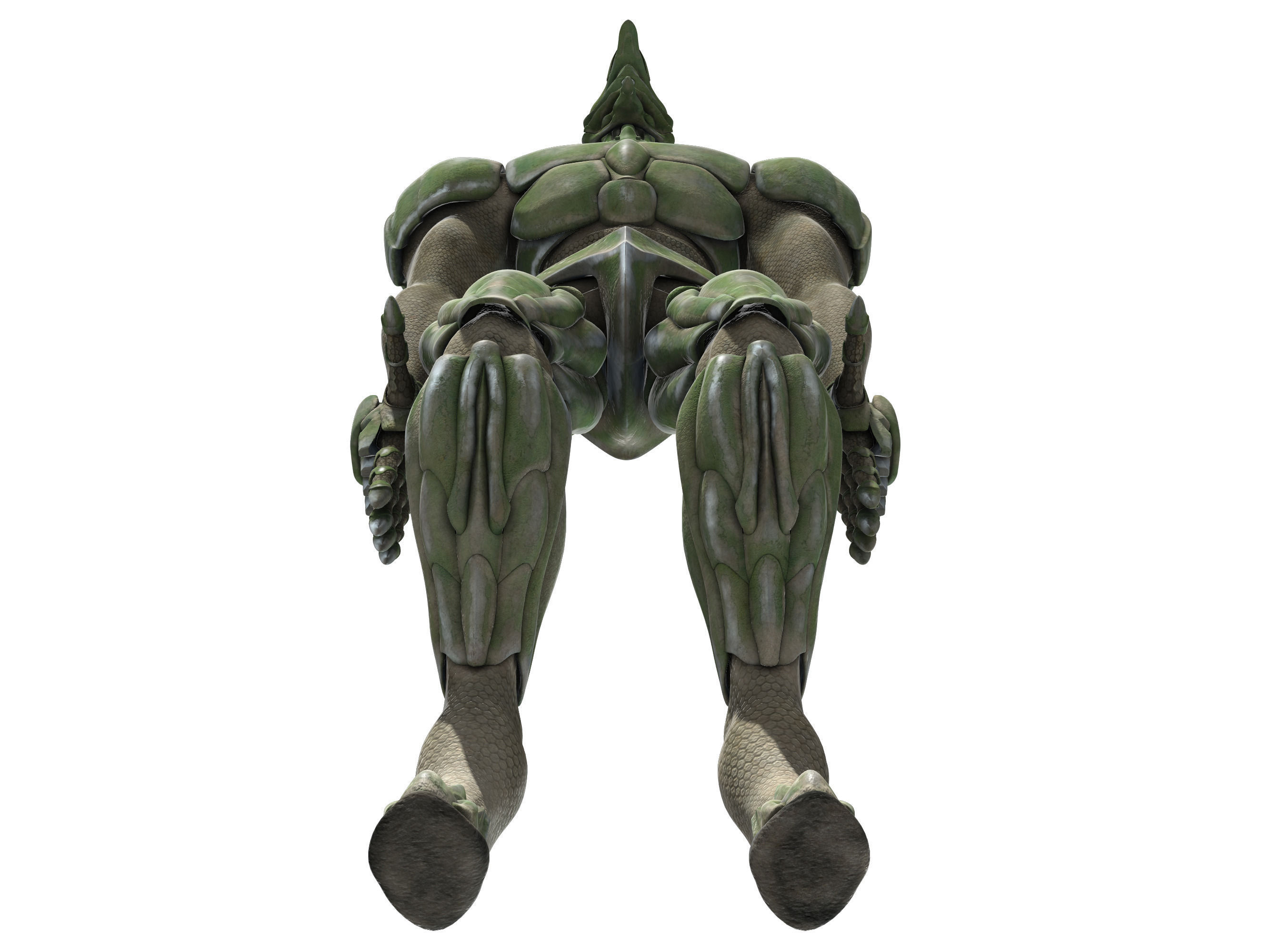 Battle extraterrestrial cyborg animated Low-poly 3D model_13