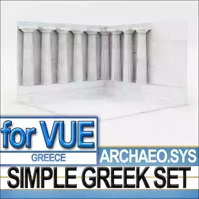 Simple Greek Environment 3D model