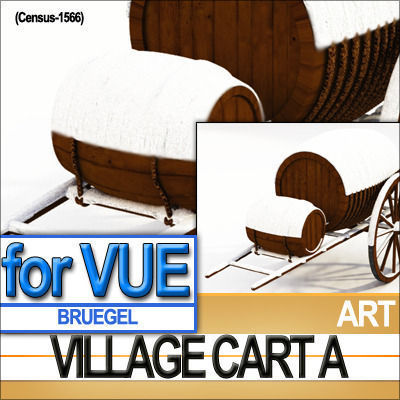 Bruegel Village Cart A 3D model_5