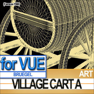 Bruegel Village Cart A 3D model_9