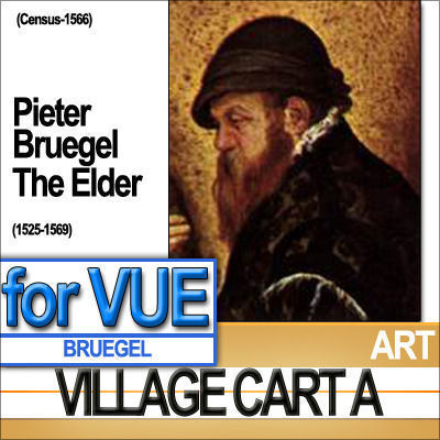 Bruegel Village Cart A 3D model_10