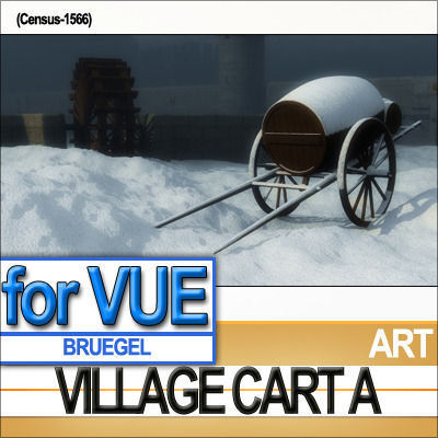 Bruegel Village Cart A 3D model_1