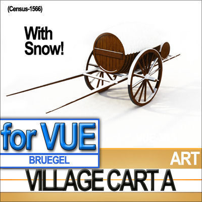 Bruegel Village Cart A 3D model_6