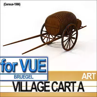 Bruegel Village Cart A 3D model