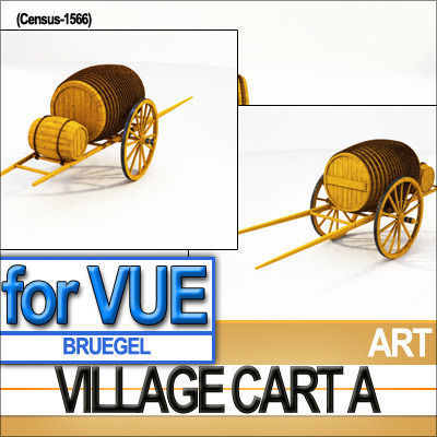 Bruegel Village Cart A 3D model_8