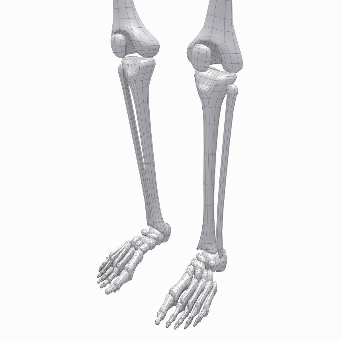 cool skeleton Low-poly 3D model_9