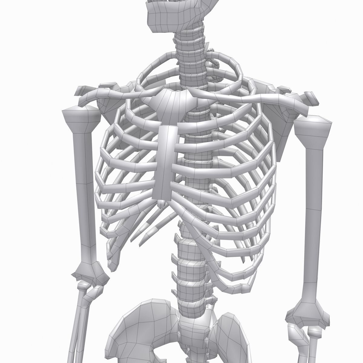 cool skeleton Low-poly 3D model_4