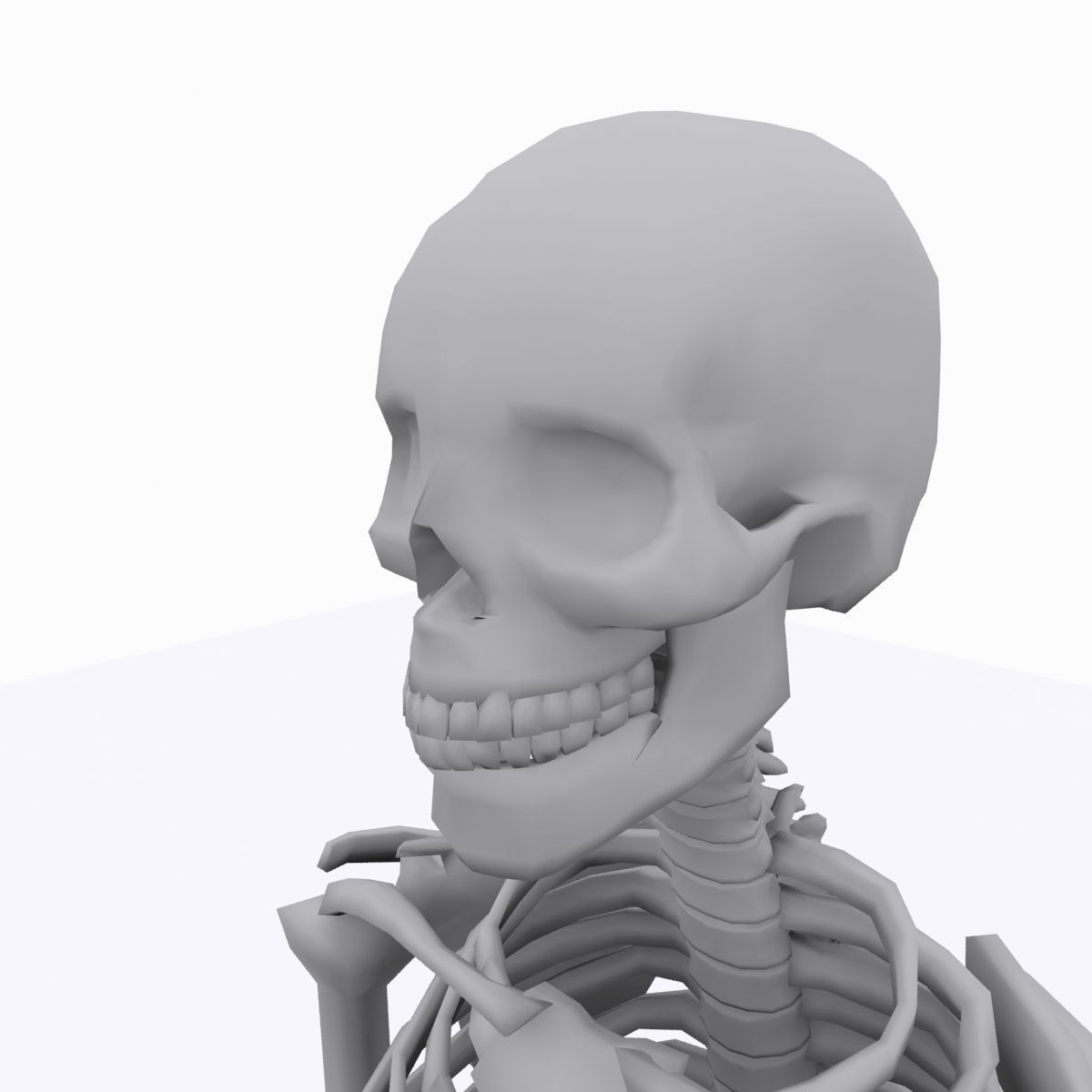 cool skeleton Low-poly 3D model_13