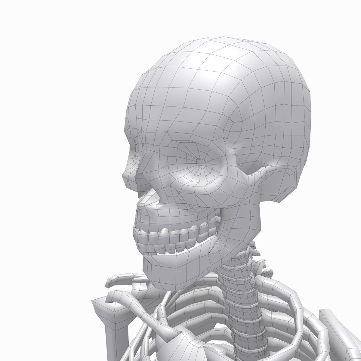 cool skeleton Low-poly 3D model_18