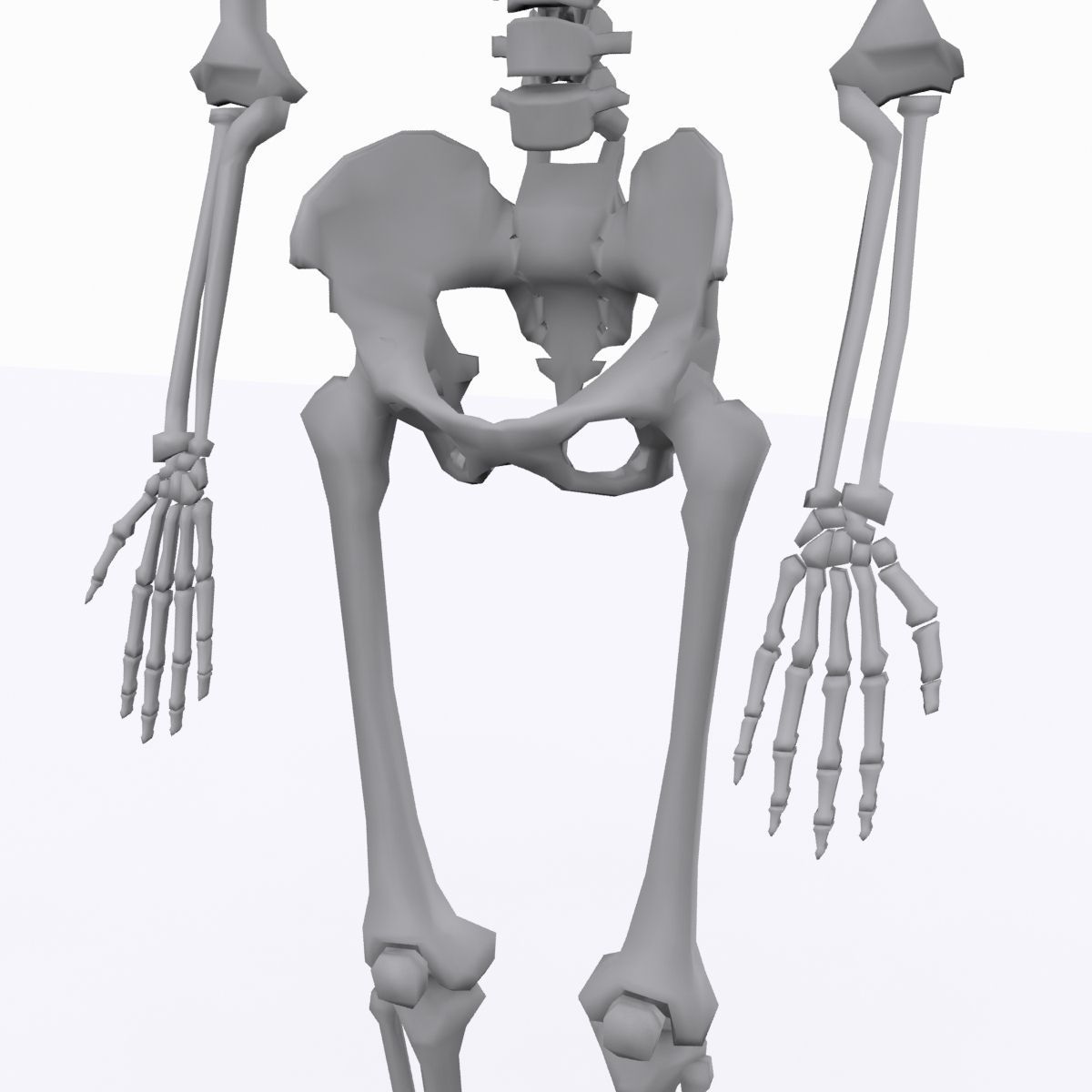 cool skeleton Low-poly 3D model_10