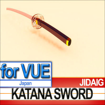 Japanese Katana Sword 3D model_1