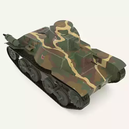 Tank Type 95 Ha-Go Low-poly 3D model