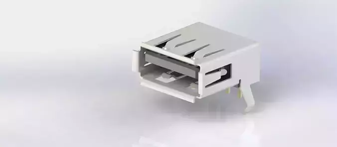 USB A Female Free 3D print model