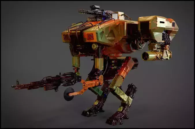 The Moose robot with gun 3D model