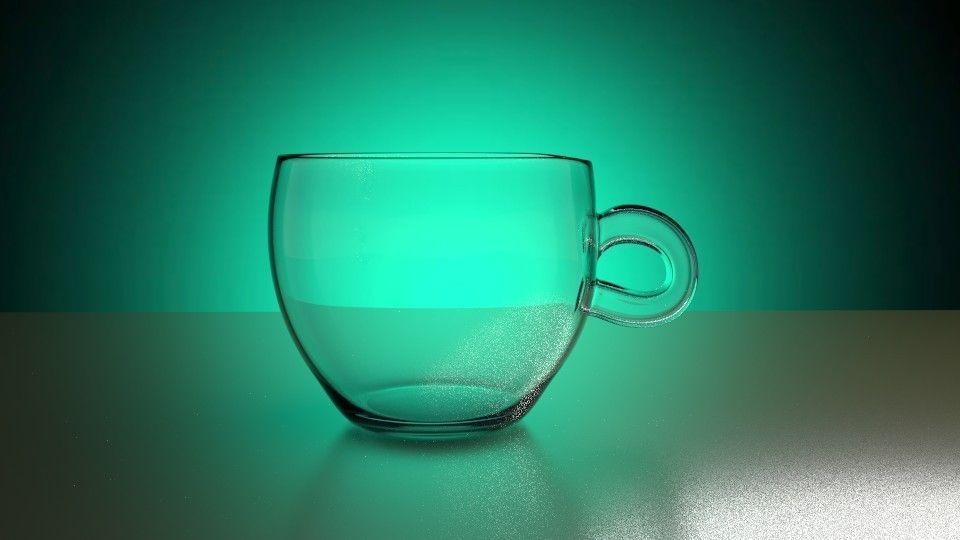 Realistic Cup with animated water 3D model_6