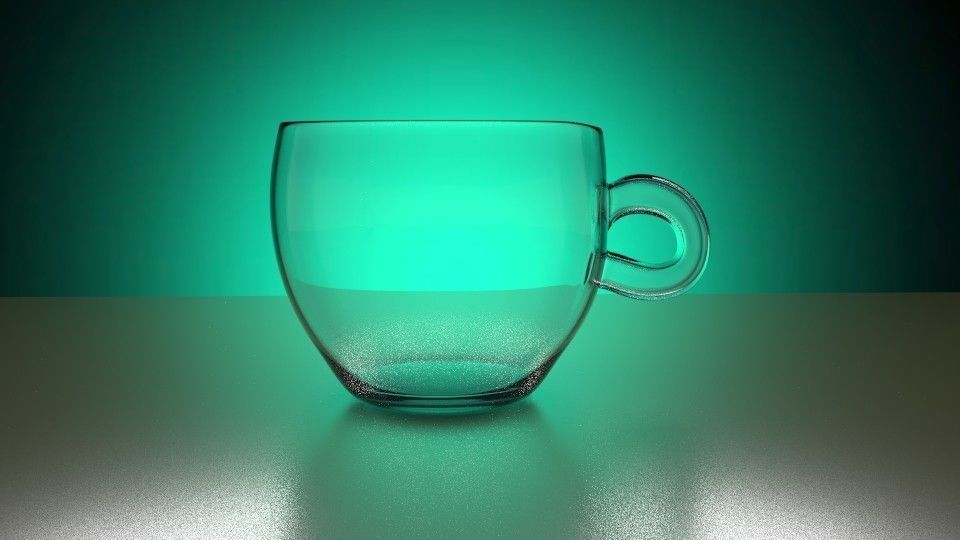 Realistic Cup with animated water 3D model_5