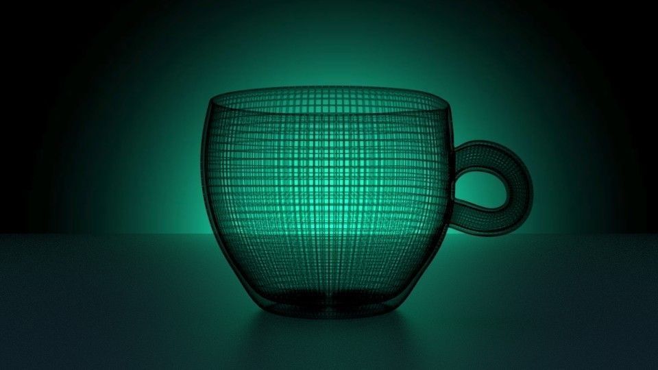 Realistic Cup with animated water 3D model_7