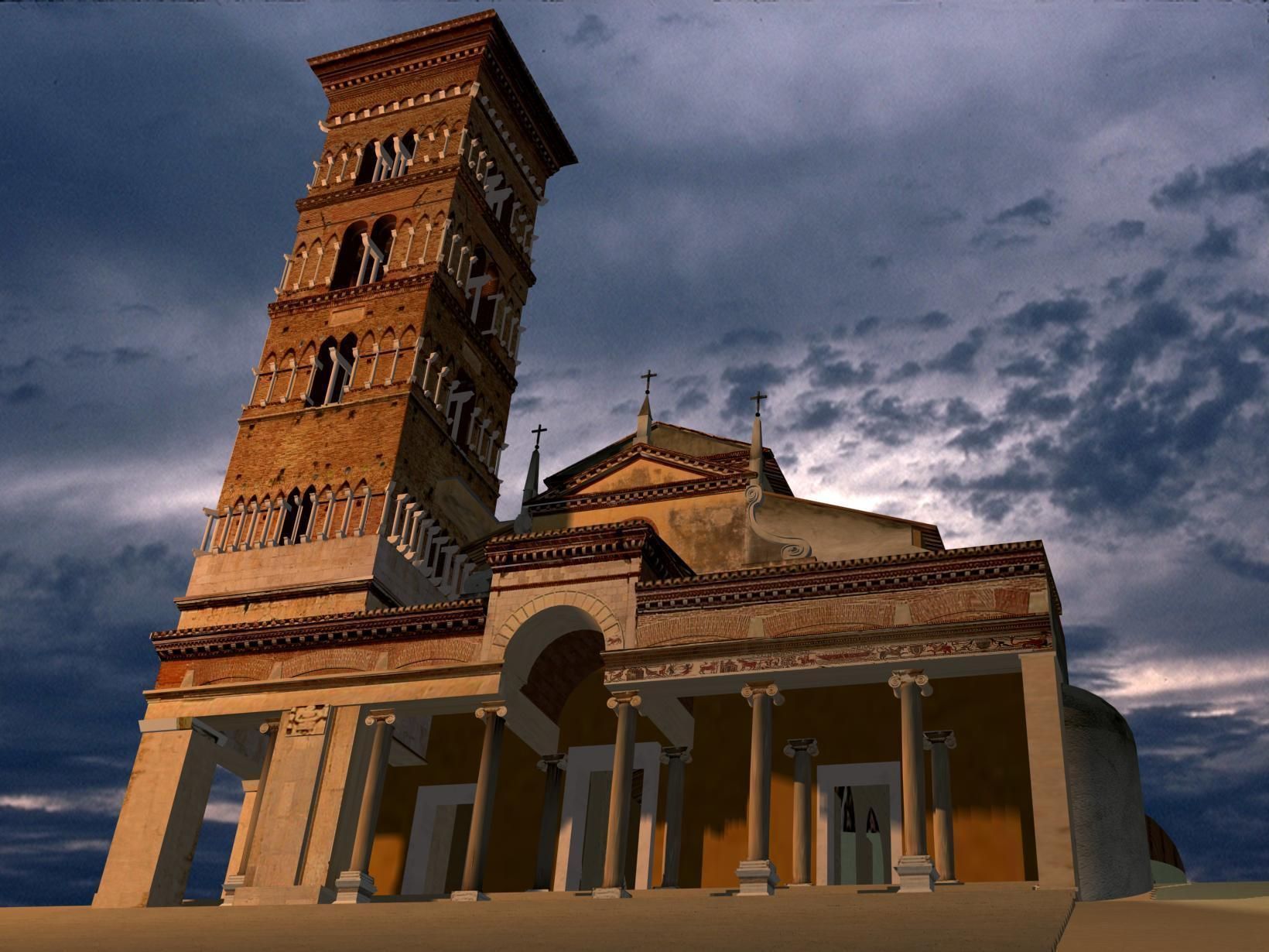 Romanic StyleCathedral 3D model_6