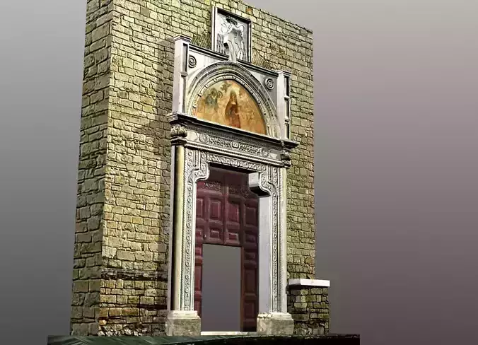 Medieval Romanic Style Portal no 2