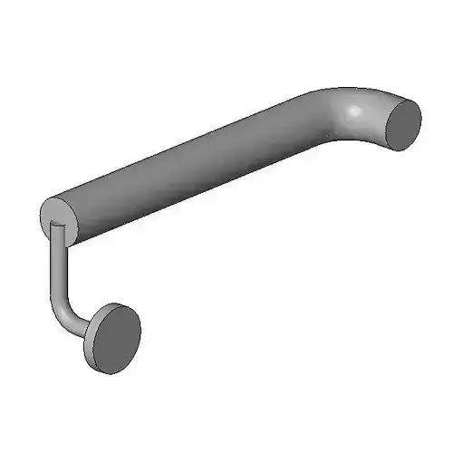 Handrail - Round w Extension - End