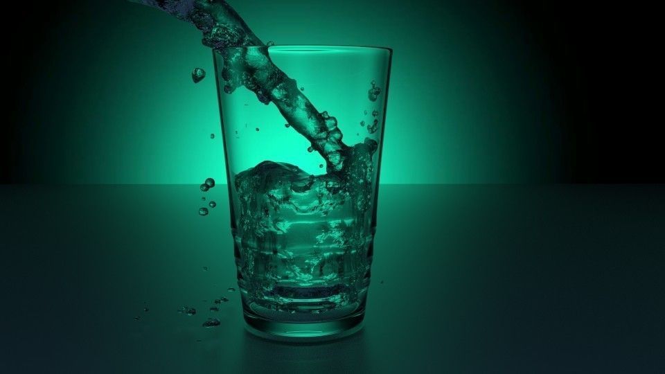 Realistic Glass with animated water 3D model_3