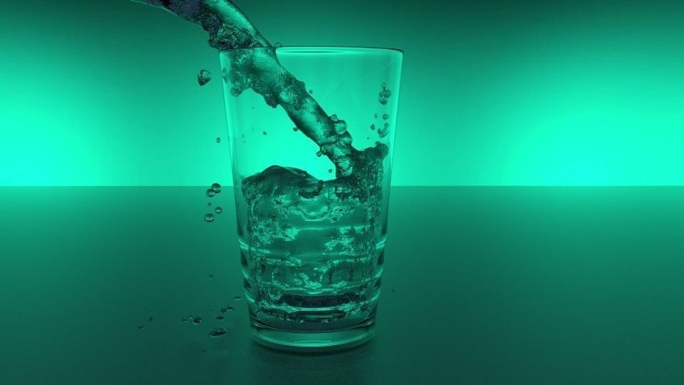 Realistic Glass with animated water 3D model_2