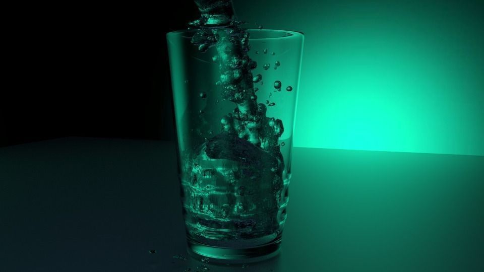 Realistic Glass with animated water 3D model_8