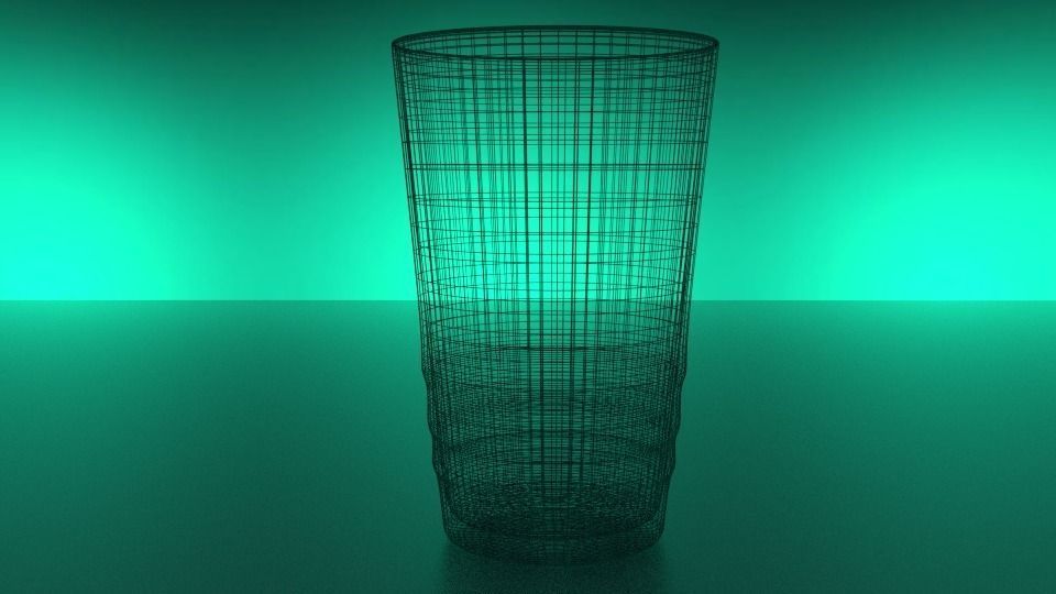 Realistic Glass with animated water 3D model_6