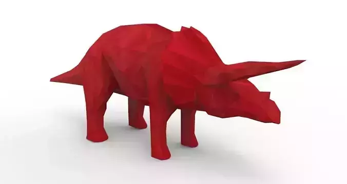 Rhino Dinosaur 3D Model  Low-poly 3D model