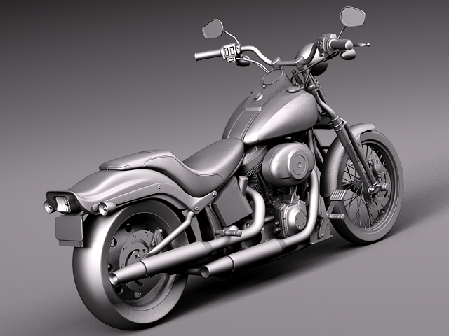 Harley Davidson Softail Springer 2006-2012 3D model_11