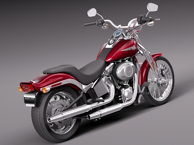 Harley Davidson Softail Springer 2006-2012 3D model_4