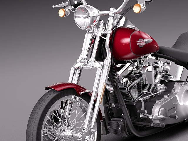 Harley Davidson Softail Springer 2006-2012 3D model_2