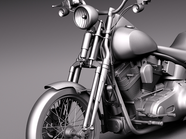 Harley Davidson Softail Springer 2006-2012 3D model_9