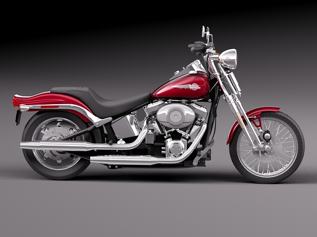 Harley Davidson Softail Springer 2006-2012 3D model_6