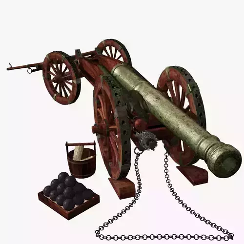 Venice Bronze Cannon XVII - XVIII Century - Culverin 3D model