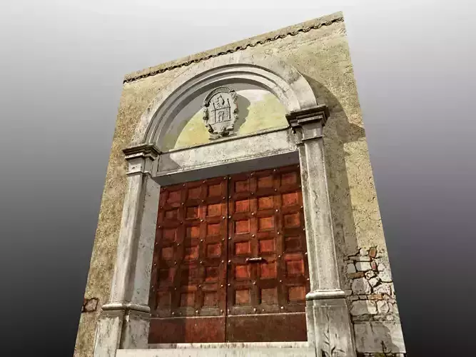 Medieval Romanic Style Portal no 1